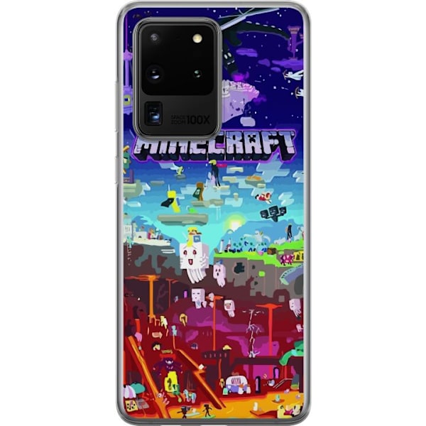 Samsung Galaxy S20 Ultra Läpinäkyvä kuori Minecraft