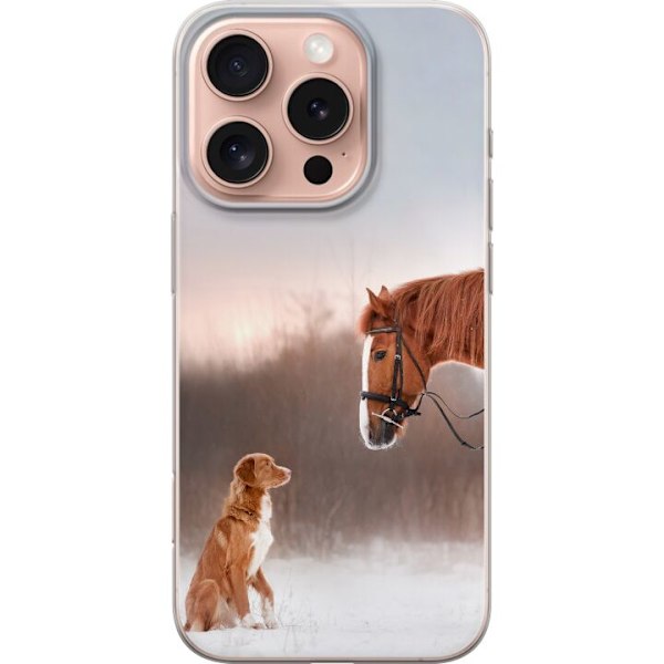 Apple iPhone 16 Pro Gjennomsiktig deksel Hest & Hund