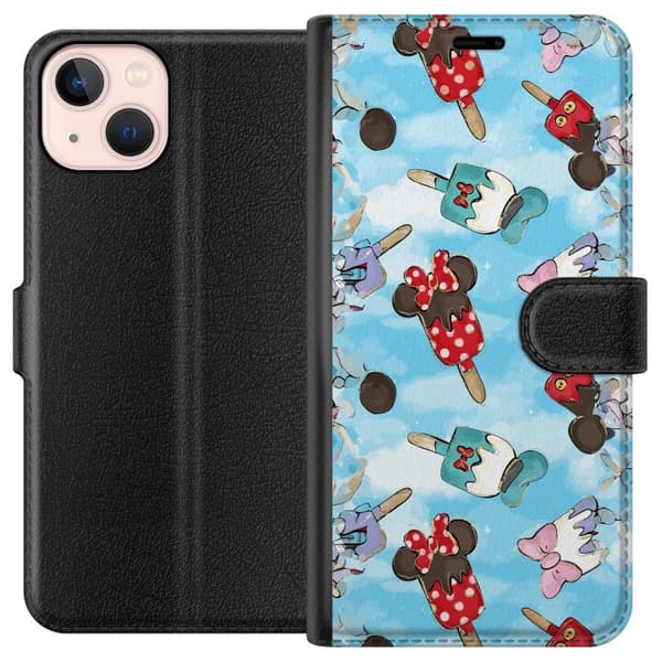 Kompatibelt Plånboksfodral till Apple iPhone 13 mini Tecknade glassfigurer blå