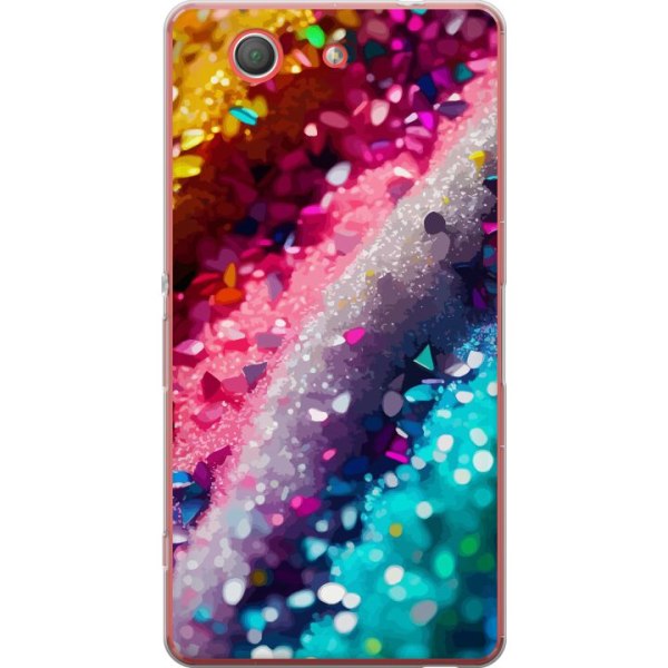 Sony Xperia Z3 Compact Gennemsigtig cover Glitter