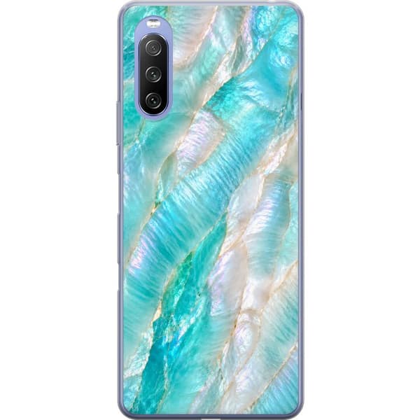Kompatibelt Mobildeksel til Sony Xperia 10 III Lite Turkis perlemorgrafikk turkis
