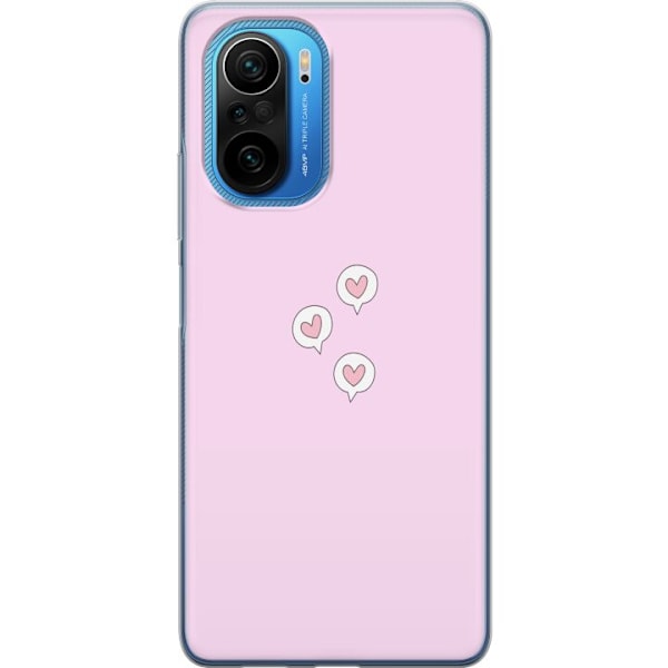 Xiaomi Poco F3 Gennemsigtig cover Hjerter i bobler