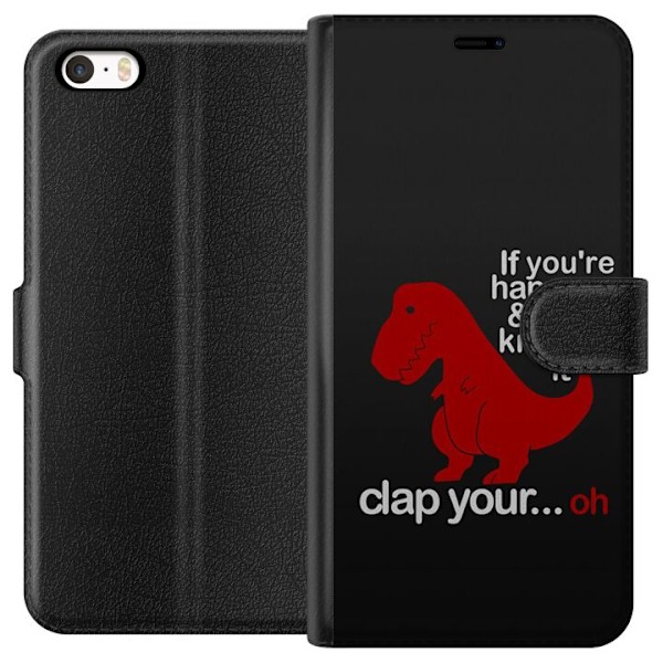 Apple iPhone 5 Tegnebogsetui Dinosaur