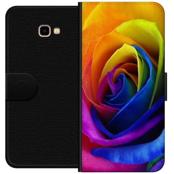 Samsung Galaxy J4+ Lompakkokotelo Sateenkaaren Ruusu
