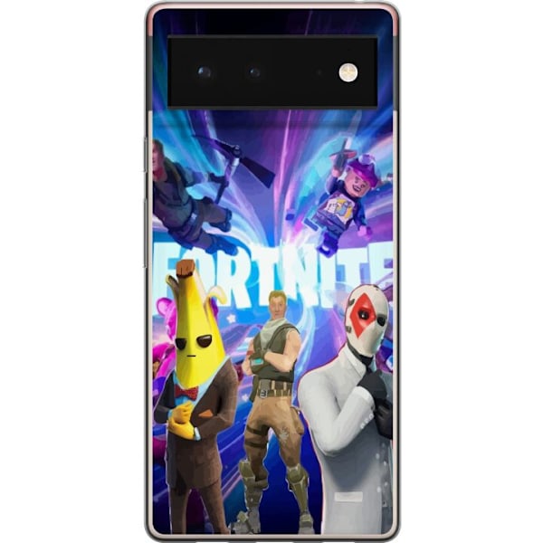 Google Pixel 6 Genomskinligt Skal Fortnite