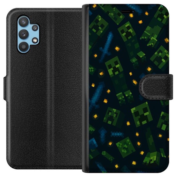 Samsung Galaxy A32 5G Lompakkokotelo Minecraft Dungeons Mob