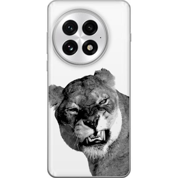 OnePlus 13 Gennemsigtig cover Løve Kunstnerisk Dyremotiv Afrikansk Stil Jungle Følelse Grafisk Design Hjemmedekoration Dyr Tema