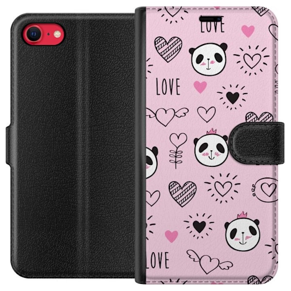 Apple iPhone 16e Tegnebogsetui Panda Love