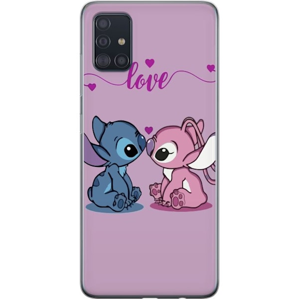 Samsung Galaxy A51 Genomskinligt Skal Lilo & Stitch – Angel