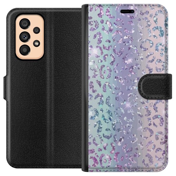 Samsung Galaxy A53 5G Lompakkokotelo Glitter Leopard