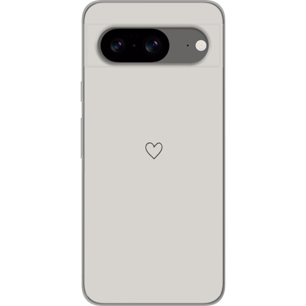 Google Pixel 8 Gennemsigtig cover Hjerte