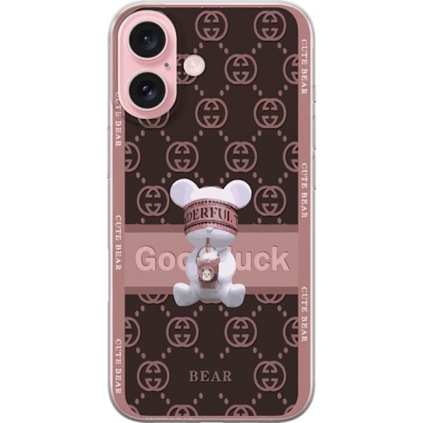 Apple iPhone 16 Gennemsigtig cover Held og lykke Bear