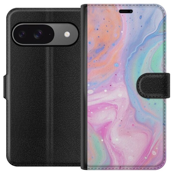 Google Pixel 9 Pro Tegnebogsetui Pastelmarmor