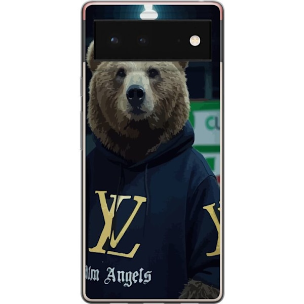 Google Pixel 6 Genomskinligt Skal LV Björn Palm Angels