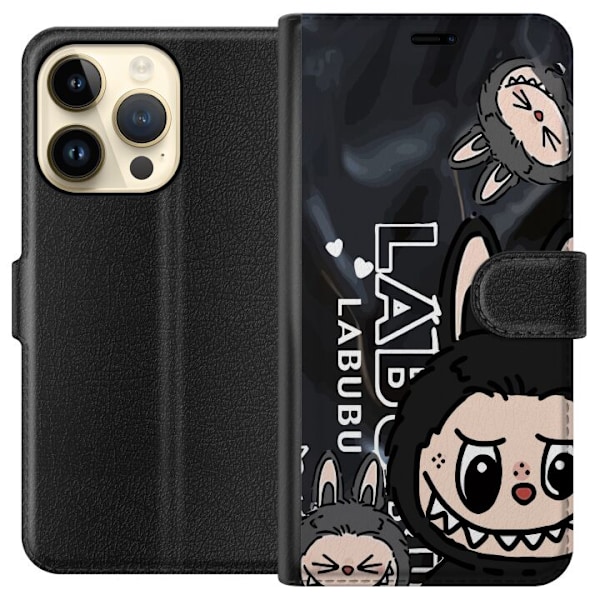 Apple iPhone 15 Pro Lompakkokotelo <nl>Labubu Black Energy - M