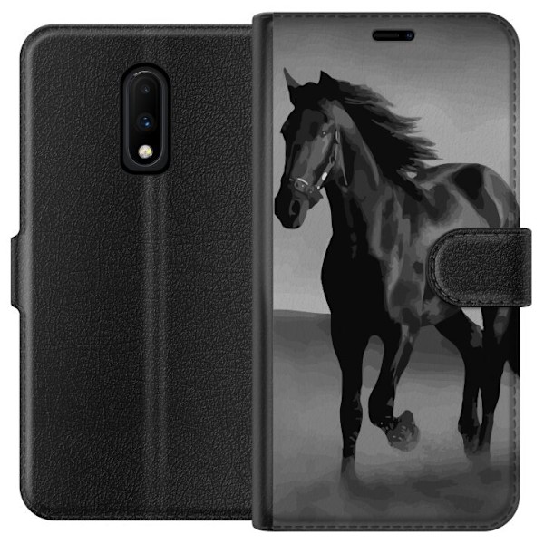 OnePlus 7 Plånboksfodral Dark Horse