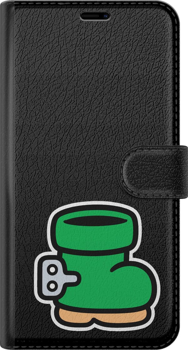 Kompatibel Tegnebogsetui til Apple iPhone 16 Pro Grøn spilsko - Grønt motiv med grøn spil-sko. grøn