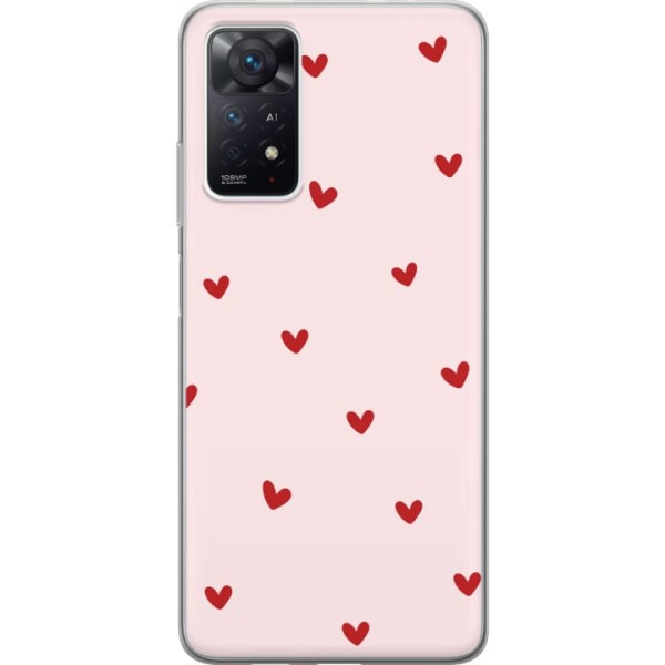 Xiaomi Redmi Note 11 Pro 5G Läpinäkyvä kuori Sydämet