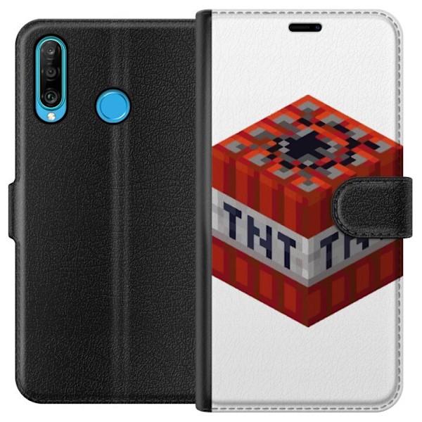 Huawei P30 lite Tegnebogsetui Minecraft TNT