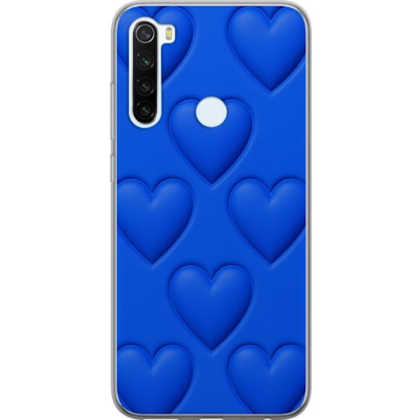 Xiaomi Redmi Note 8 Läpinäkyvä kuori Siniset Sydämet