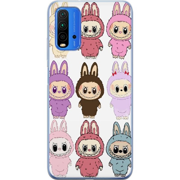 Xiaomi Redmi 9T Gjennomsiktig deksel Labubu Pink Monster - Pop
