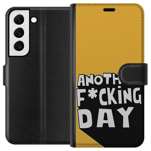 Samsung Galaxy S22+ 5G Lompakkokotelo Another Day Tekstimotiivi Huumori Katumuoti Graafinen Rohkea Tyyli Suosittu Elämäntapa Kaupunkimuoti Design