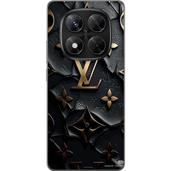 Xiaomi Redmi Note 14 Pro Genomskinligt Skal Louis Vuitton Dark Mode Design Svart Lyx Stil Fashion Populärt Grafiskt Mönster Modeikon Lyxmärke
