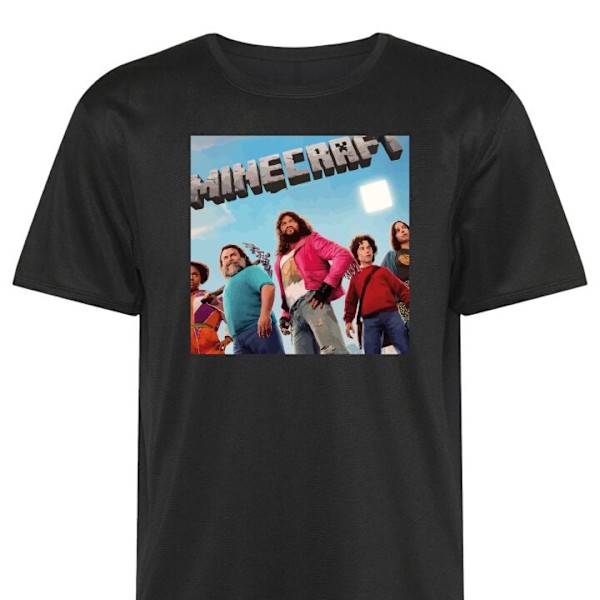 Tränings-T-shirt | Sport-T-shirt för Vuxen A Minecraft Movie svart Large