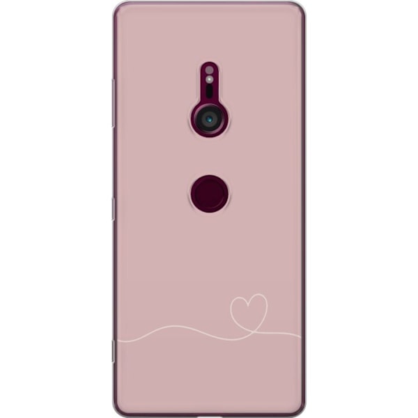 Sony Xperia XZ3 Gennemsigtig cover Lyserød Hjerne Design