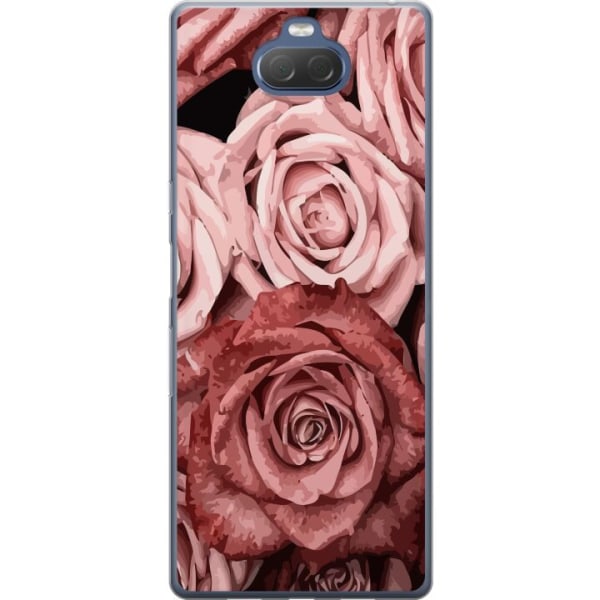 Sony Xperia 10 Plus Läpinäkyvä kuori Ruusut