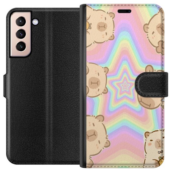 Samsung Galaxy S21 Lompakkokotelo Kawaii Capybara Galaxy Söp