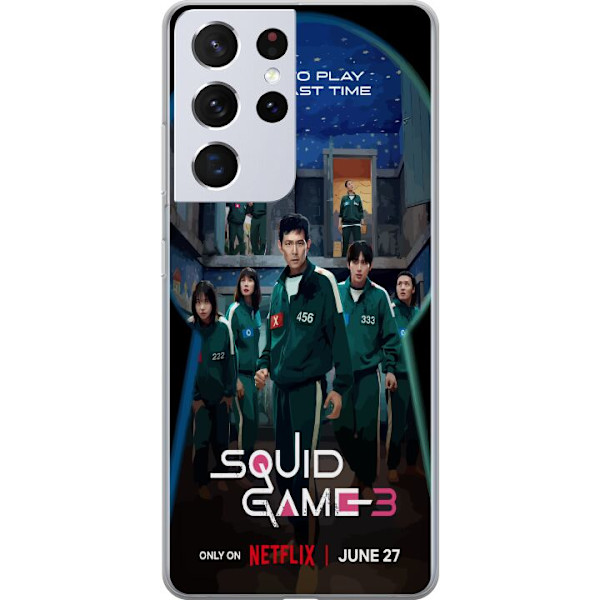 Samsung Galaxy S21 Ultra 5G Läpinäkyvä kuori Squid Game Kausi 3 TV-sarjan hahmot Suositut TV-sarja Motiivit Ikoni Jännitys Draama Aasialainen suun