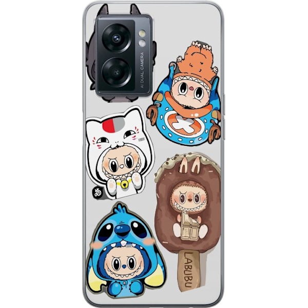 OnePlus Nord N300 Läpinäkyvä kuori Labubu hahmokokoelma - P