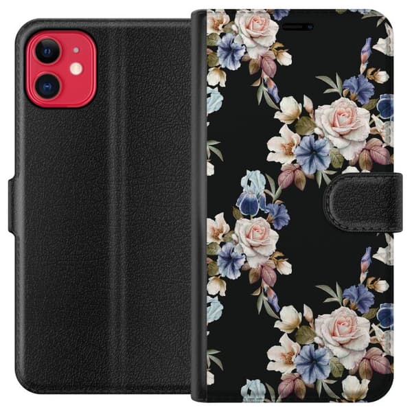 Kompatibel Tegnebogsetui til Apple iPhone 11 Blomstret