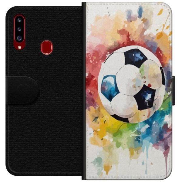 Samsung Galaxy A20s Lompakkokotelo Jalkapallo
