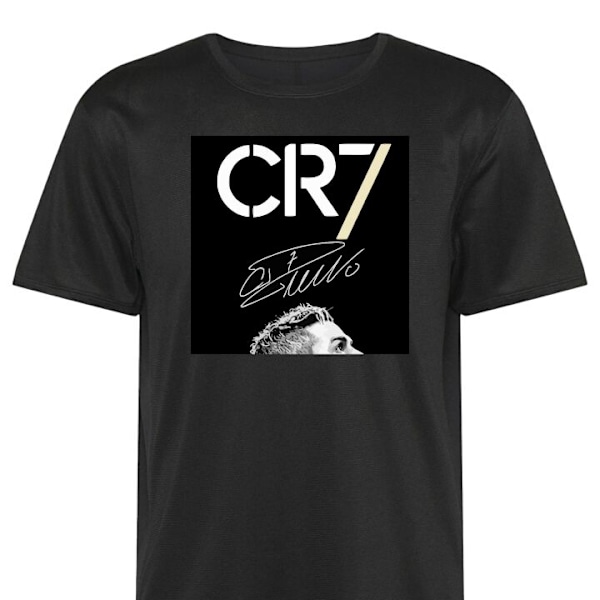Treeni T-paita | Urheilu T-paita Aikuisille CR7 Ronaldo musta XX-Large