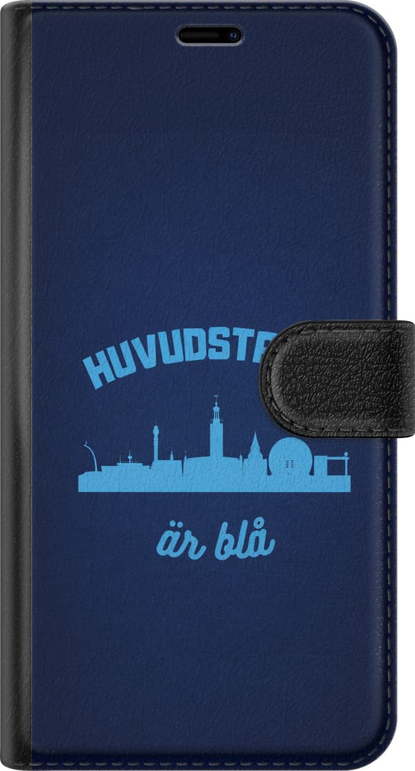 Kompatibel Tegnebogsetui til OnePlus 8 Pro Djurgården er blå