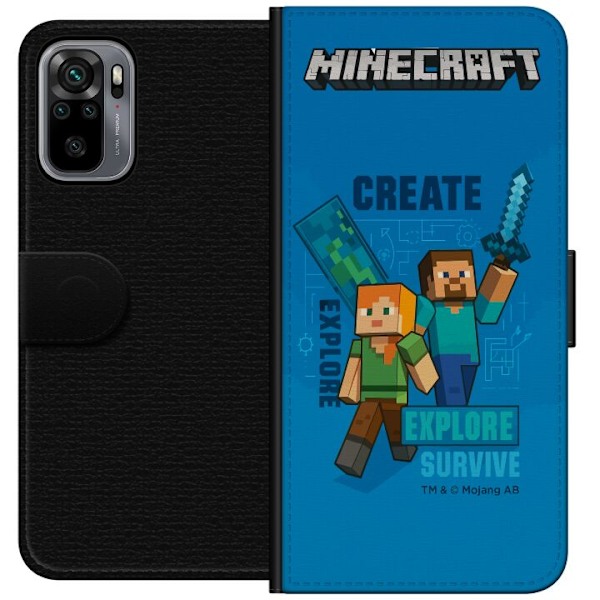 Xiaomi Redmi Note 10S Lompakkokotelo Minecraft Luolastot