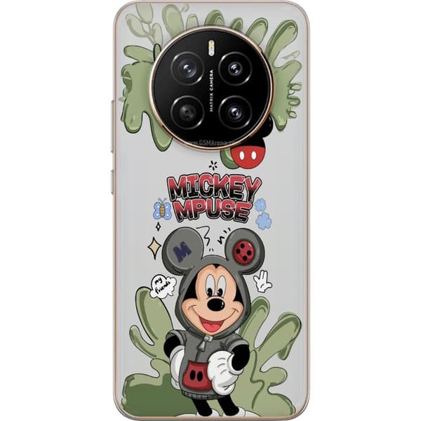 Kompatibelt Mobildeksel til Honor Magic7 Mikke Mus i grå hettegenser med tegneseriedesign grå