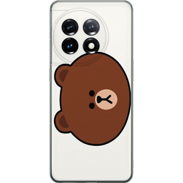 OnePlus 11 Gennemsigtig cover line friends brown