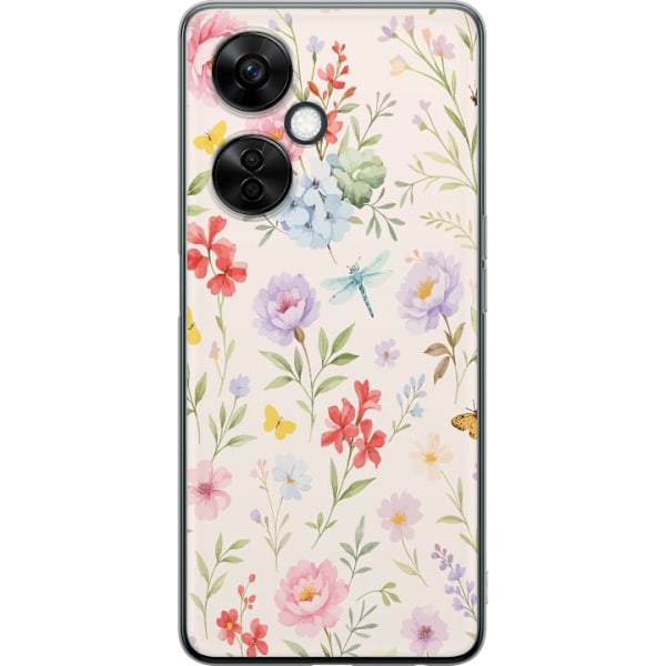 OnePlus Nord CE3 Gennemsigtig cover Blomster