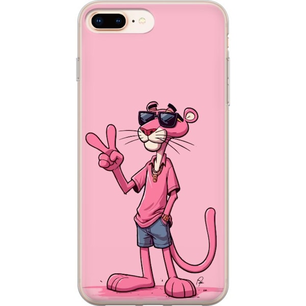 Apple iPhone 8 Plus Gennemsigtig cover Pink Panter Peace