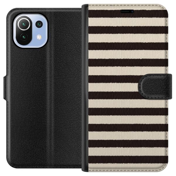 Kompatibel Tegnebogsetui til Xiaomi Mi 11 Lite Brune chokoladestriber brun