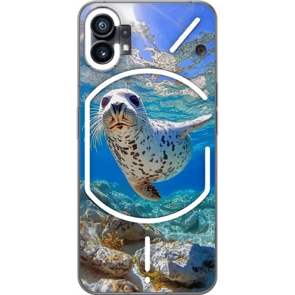 Nothing Phone (1) Läpinäkyvä kuori Myynti Meri Uiminen Eläinaihe Luonto Vesimotiivi Sininen Suunnittelu Meriteema Suosittu Motiivi Villieläimet