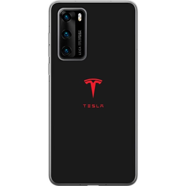 Huawei P40 Genomskinligt Skal Tesla