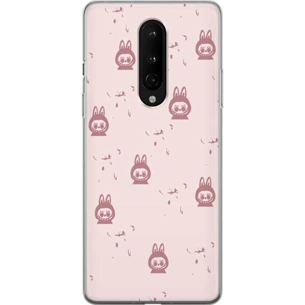 OnePlus 8 Läpinäkyvä kuori Labubu Neon Pop - Neonvärinen pop art hirviö