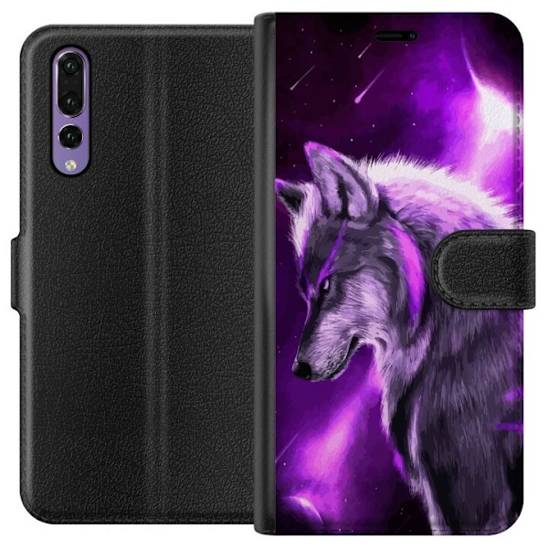 Huawei P20 Pro Tegnebogsetui Lilla Varg