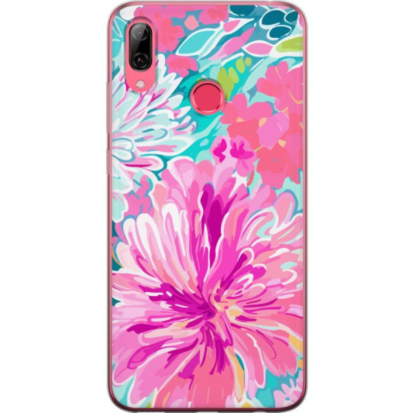 Huawei Y7 (2019) Gennemsigtig cover Blomsterrebs