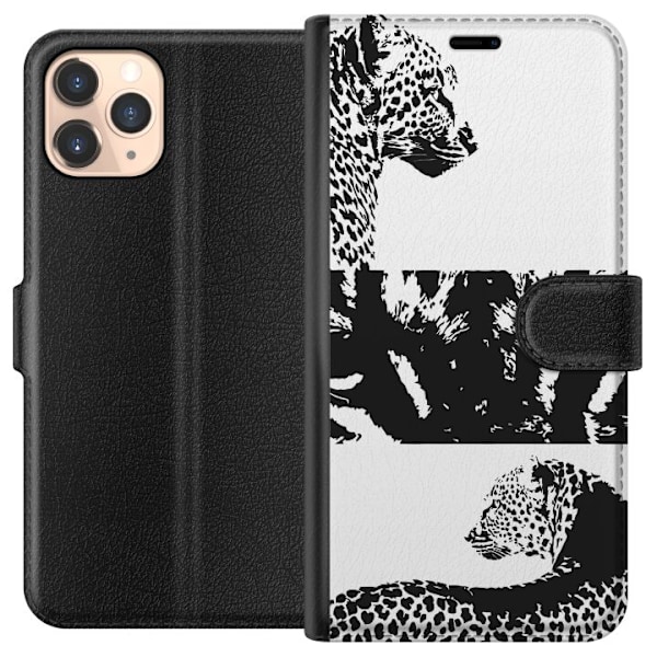 Apple iPhone 11 Pro Tegnebogsetui Leopard Faces