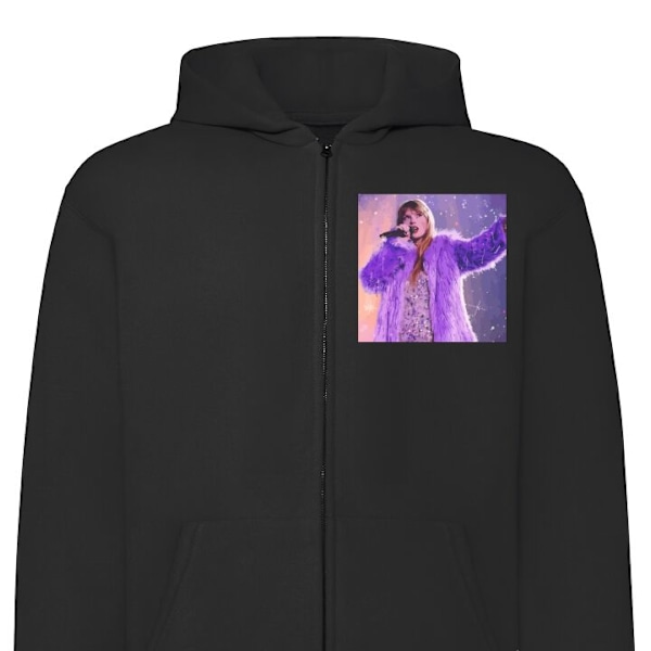 Zip-Hoodie | Hættetrøje med Lynlås til Voksne Taylor Swift sort L